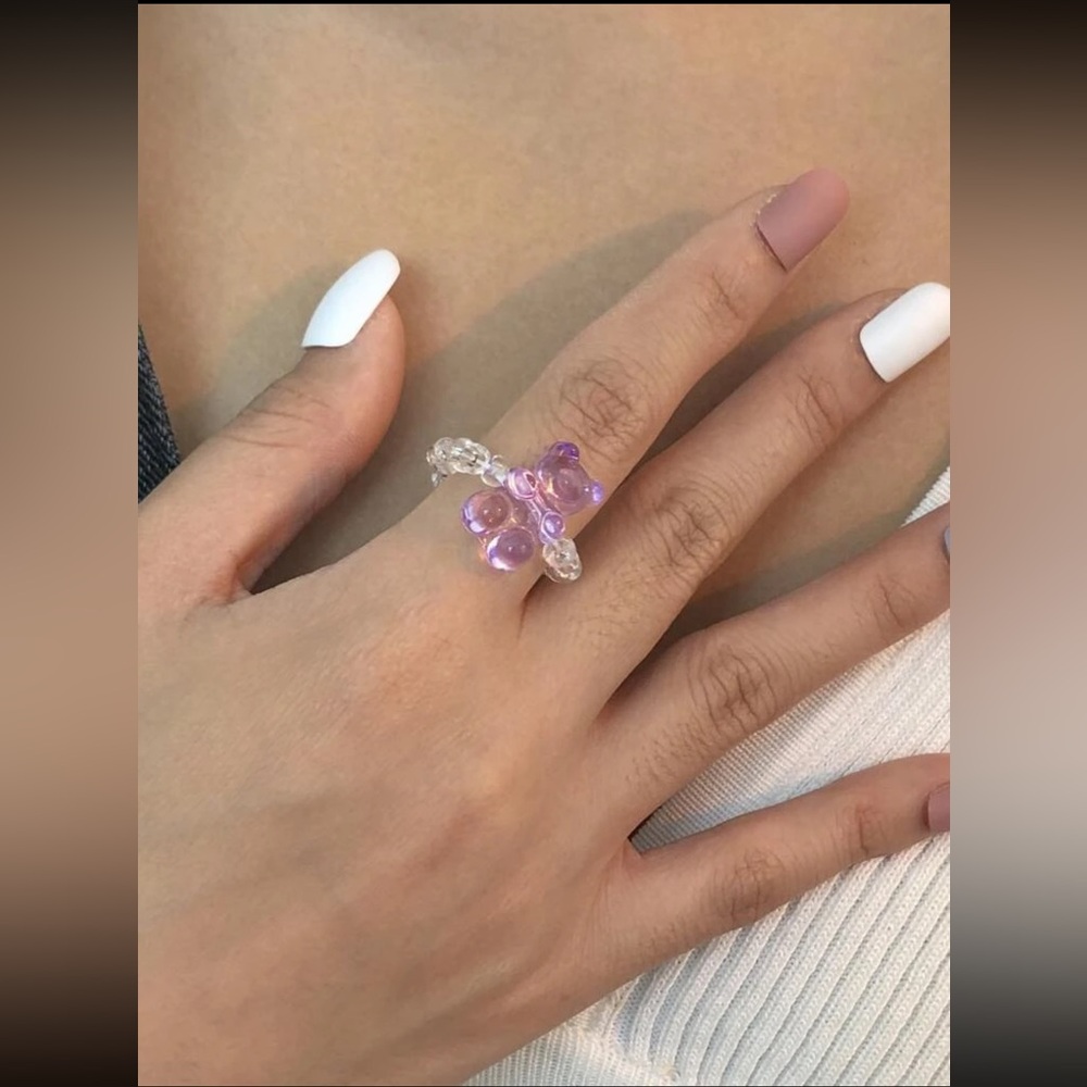 ๐ป Adorable Yummy Gummy Bear Beaded Ring ๐ป